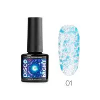 Гель-лак Disco night с цветной неоновой слюдой №1 блю кюрасао, TNL Professional, (6 мл)