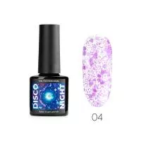 Гель-лак Disco night с цветной неоновой слюдой №4 виноградный ром, TNL Professional, (6 мл)