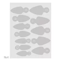 Силиконовые вкладыши для верхних форм, 60шт IRISK NEW 04 Удлиненная заостренная