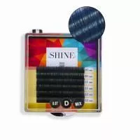 Ресницы мини elSHINE (Шайн) 2-х тоновые (синий), миксы